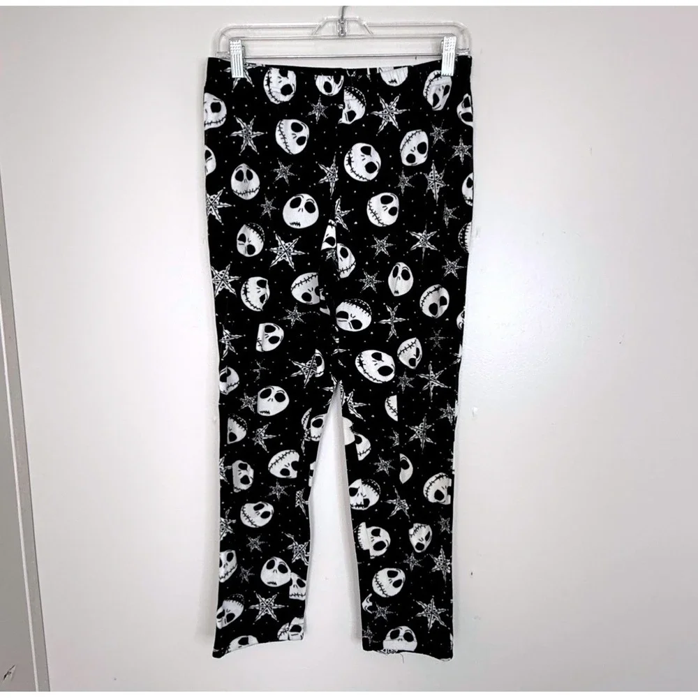 Disney Pajama Pants Womens S Nightmare Before Christmas Jack Skellington Fleece - Picture 1 of 5